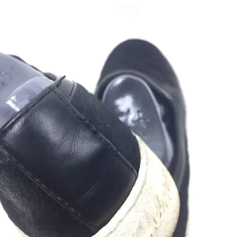Sam Edelman Faux Fur Skater Shoes Slip On Black Size 7.5M